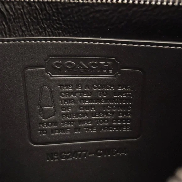 Coach Limited Originals Glovetan Patricia Legacy Re-Issue Bag Black Leather - Picture 2 of 16